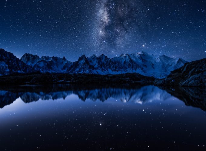 Wallpaper stars, mountains, lake, 5k, Nature 104851983